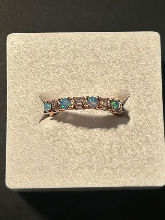 Bomb Party Jewelry - Forever Loved: Aqua Blue Fire Opal on Rose Gold plus a ✨FREEBIE 💍 ✨